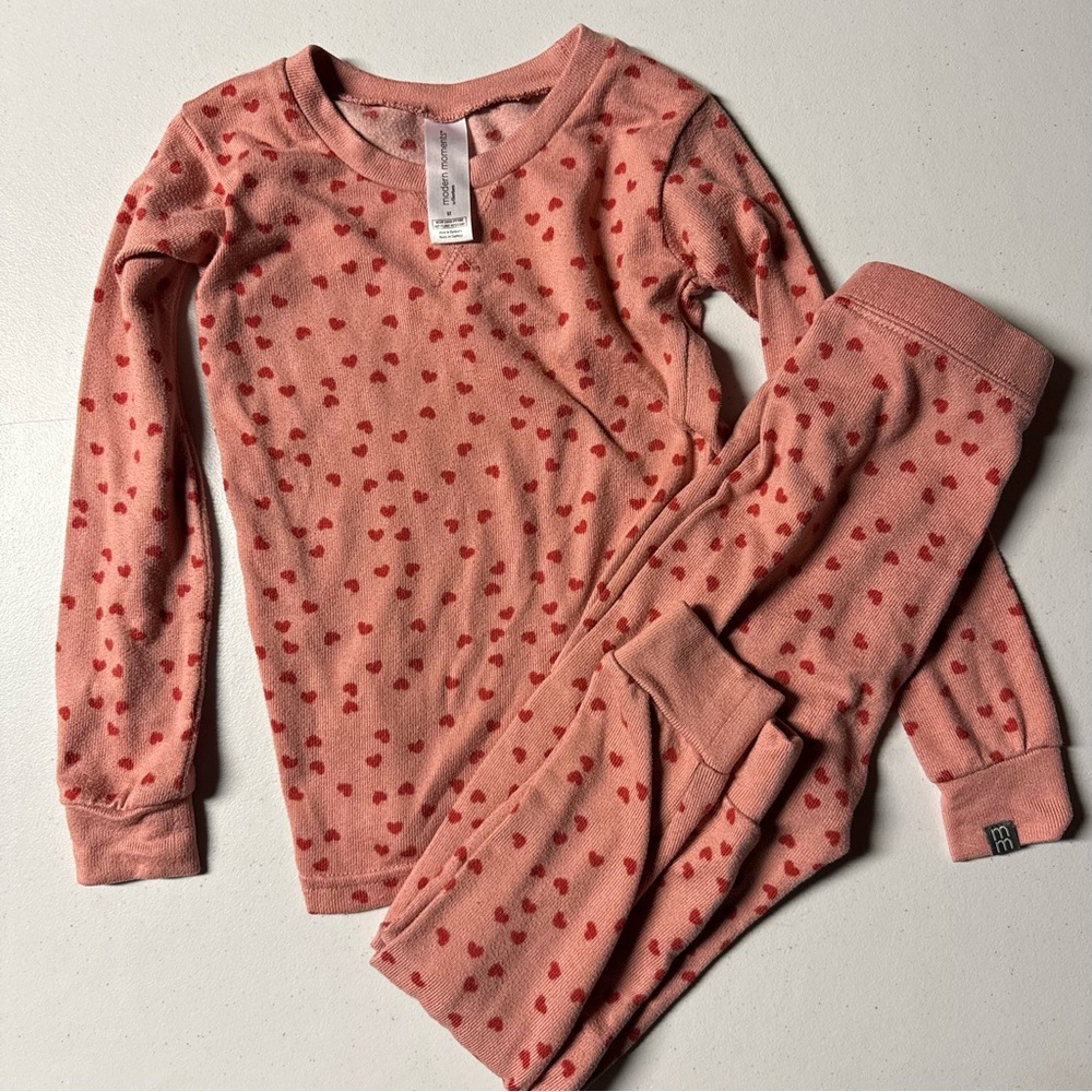 Gerber Pink and Red Heart Pajama Set